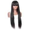 100% Brazilian Human Hair Machine made Wig Straight 8-32inch Natural Black (24in) view 1