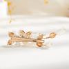 AW BRIDAL Flower Hair Clip for Wedding Hair Comb Barrette Bridal Hair Pieces Wedding Hair Accessories for Women Girls (Gold) view 3