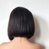 10inch 150 Density Lace Front Wigs Yaki Bob Right Side Part Human Hair Lace Front Wigs Light Yaki Bob (10inch 150 Density, 1b#(Natural Black)) view 4