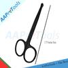 AAProTools 3.75" Premium Nose Hair Scissors Safety Blades with Rounded Tip for Trimming Small Details Facial Hair, Ear Hair, Eyebrow (Black) view 3