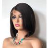 10inch 150 Density Lace Front Wigs Yaki Bob Right Side Part Human Hair Lace Front Wigs Light Yaki Bob (12inch 150 Density, 1b#(Natural Black)) view 3