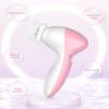 Electric Facial Cleansing Brush for Women, 3-in-1 Face Cleanser and Exfoliator Brush with 3 Brush Heads, 2 Speeds, Waterproof Spin Brush, Travel Size Case, Perfect Christmas Day (Pink) view 4