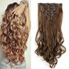 RemeeHi Clip in Hair Extensions 7 PCS Full Head 22 inch Curly Wave Synthetic Clip Hair Piece Wavy Hairpiece for Women Girls SC88-8AH18# view 1