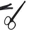 AAProTools Nose Hair Trimmer Scissors-3.4' Round Tip Scissors For Ear Eyebrow Beard Mustache Trimming - Multi Purpose Round Personal Beauty Hair Care Tool For Men Women And Baby Black view 1