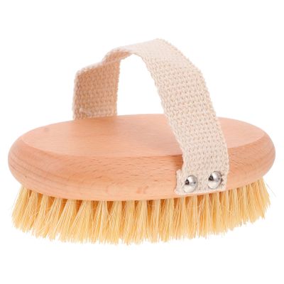 Healifty 1pc Beech Wooden Bathing Brush Natural Bristles Exfoliating Massage Brush for Body and Face Care Practical Shower Tool for and Relaxation