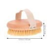 Healifty 1pc Beech Wooden Bathing Brush Natural Bristles Exfoliating Massage Brush for Body and Face Care Practical Shower Tool for and Relaxation view 4