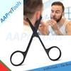 AAProTools 3 Pieces Nose Hair Scissors Rounded Tip Scissors Facial Hair Scissors Stainless Steel Blunt Tip Scissor for Eyebrows, Nose, Moustache, Beard, Grooming (Black) view 3