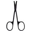 AAProTools Rounded Facial Hair Scissors for Men - Mustache, Nose Hair & Beard Trimming Scissors, Safety Use for Eyebrows, Eyelashes, and Ear Hair - Professional Stainless Steel (Black) view 1