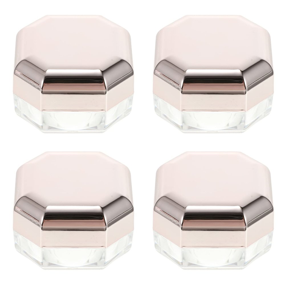 EXCEART 4pcs Powder Box Cosmetic Powder Container Empty Body Powder Container Makeup Powder Puff After- Bath Puff Empty Powder Case Glitter Containers Portable Travel Cover Abs