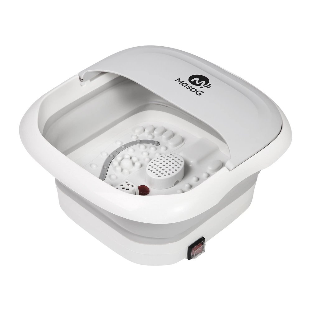 Foldable Foot Spa Massager, MASAG F10 Foot Spa Bath Massager, Automatic Heating Type, Collapsible Foot Soaking Bath Tub, Portable Travel Foot BathTub, Ideal Gift for Relieving Fatigue and Stress, Grey