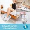 Foldable Foot Spa Massager, MASAG F10 Foot Spa Bath Massager, Automatic Heating Type, Collapsible Foot Soaking Bath Tub, Portable Travel Foot BathTub, Ideal Gift for Relieving Fatigue and Stress, Grey view 2