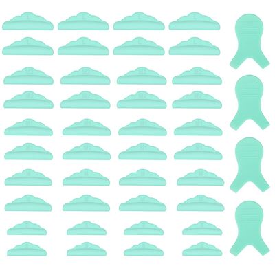 44 Piece Lash Lift Rods,Silicone Eyelash Perming Curler Makeup Tools,5 Sizes S/M/M1/M2/L,Reusable Lash Lifting Pads (Green)