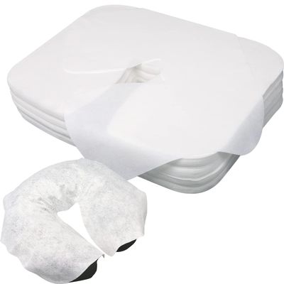 200 Count Disposable Face Cradle CoversMedical-Grade Cotton, SPA Face Rest Covers Headrest Covers for Massage Tables Massage Chairs 14.17 x 10.6 inches/ 36 x 27 cm