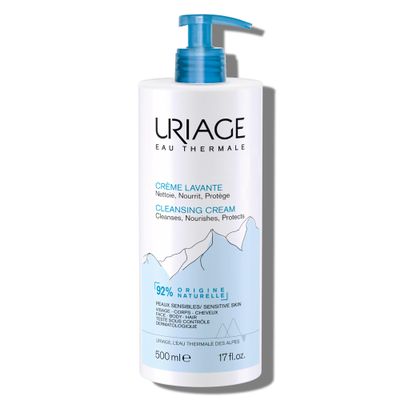 URIAGE Daily Moisturizing Body cleanser with Shea Butter | 2-in-1 Body Wash: Cleanses & Nourishes, Face, Body & Hair, Paraben & Soap-Free, Physiological pH, 500 mL / 17 fl. Oz