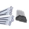 60 Pcs Black Diamond Disposable Mascara Brushes Eyelash Spoolies Makeup Brush Mascara Wand in Sanitary Tube Lash Supplies view 2