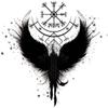 Dopetattoo 6 Sheets Temporary Tattoo Helm of Awe Viking Symbol Viking Fake Tattoos Norse Wing Tattoos Neck Chest for Women Men Adults(No more Sticky) view 1