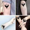 Dopetattoo 6 Sheets Temporary Tattoo Helm of Awe Viking Symbol Viking Fake Tattoos Norse Wing Tattoos Neck Chest for Women Men Adults(No more Sticky) view 3