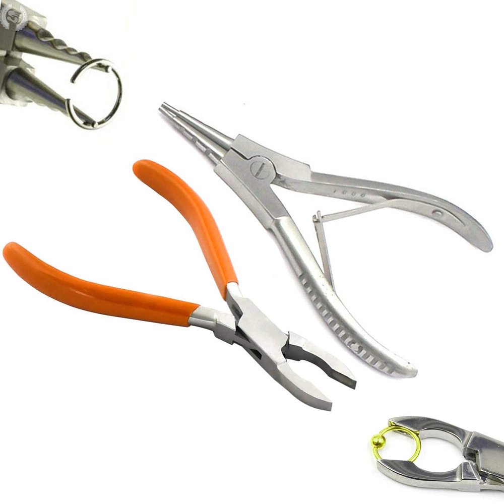 AAProTools Bead Capture Ring Opener & Closer Set Orange- Ball Closure Body Piercing Tool Tattoo
