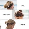 Beaupretty 2pcs Rhinestone Bead Hair Bun Maker Elegant Styling Accessory for Effortless Updos for Daily Wear Includes Bun Former view 3