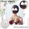 4 Pieces Deft Hair Bun Maker Doughnut Hair Bun French Hairstyle(Black, White, Khaki, Pink) view 4
