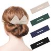 4 Pieces Deft Hair Bun Maker Doughnut Hair Bun French Hairstyle (Black, Khaki, Green, Dark Blue) view 1