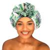 Sent Hair Shower Cap for Women Reusable Waterproof Bath Cap for Long Hair Cap for Shower Cute Extra Large Turban Shower Cap for Braids(Plantain Leaves) view 1
