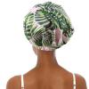 Sent Hair Shower Cap for Women Reusable Waterproof Bath Cap for Long Hair Cap for Shower Cute Extra Large Turban Shower Cap for Braids(Plantain Leaves) view 2