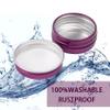 0.5 oz Screw Top Aluminum Tin Jar with Screw Lid and Blank Labels (Purple - Pack of 32) view 4