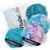 Loofah Sponge Bath Sponge for Women Men 4 Pack (Blue Conbine) view 1