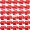 0.5 oz Screw Top Aluminum Tin Jar with Screw Lid and Blank Labels (Red - Pack of 32) view 1