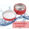 0.5 oz Screw Top Aluminum Tin Jar with Screw Lid and Blank Labels (Red - Pack of 32) view 4