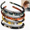 Yusier 4 PCS Fashion Color Hair Band Teeth Comb Hair Hoop Non-slip Headbands Resin Headbands Women Hair Accessories (boho-01) view 1