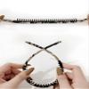 Yusier 4 PCS Fashion Color Hair Band Teeth Comb Hair Hoop Non-slip Headbands Resin Headbands Women Hair Accessories (boho-01) view 3