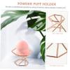 2pcs Puff Holder Stylish Sponge Puff Storage Rack Delicate Cosmetic Puff Stand Women Girls Makeup Sponge Drying Tray Rose Gold view 3