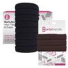 Burlybands Large Hair Ties for Thick Heavy or Curly Hair. No Slip No Damage Seamless Ponytail Holders Scrunchies Sports Thick Hair Ties (Black 8 Pack + Brown 3 Pack) view 1