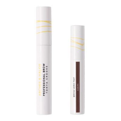 Arches & Halos Brow Hero Tint Kit - Auburn - Semi-Permanent Tinting Kit for Perfectly Natural, Shaded Brows - Includes Clear Gel, Tint and Brow Shaper Brush - Temporary, 72-Hour Pigment - 3 pc