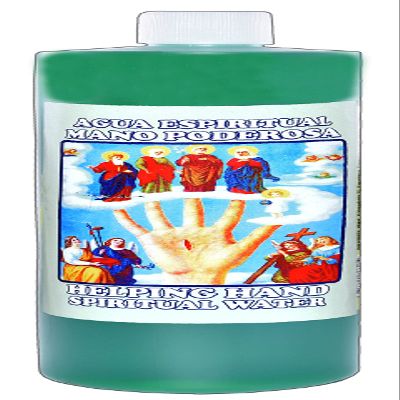 3 BOTTLES HELPING HAND SPIRITUAL WATER-MANO PODEROSA AGUA ESPIRITUAL 16OZ - MAGICK PAGAN