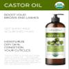 velona USDA Certified Organic Castor Oil - 16 fl oz (With Pump) | For Hair Growth, Boost Eyelashes, Eyebrows | Cold pressed, Natural Oil, USP Grade | Hexane Free, Lash Serum, Caster view 2