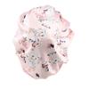 greatremy Satin Braid Bonnet Double Layer Sleep Cap Scruchie, Silky Night Hat Large Bonnet for Women Curly, Long Natural Hair Dreadlocks, Braids, Locs Sleeping (Pink Flowers) view 1