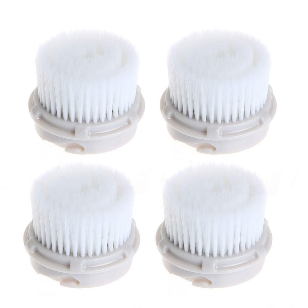 Myra Parker Facial Cleansing Brush Head Replacement, 4Pack, Luxe Cashmere, Deep Pore Cleansing, Sensitive Skin