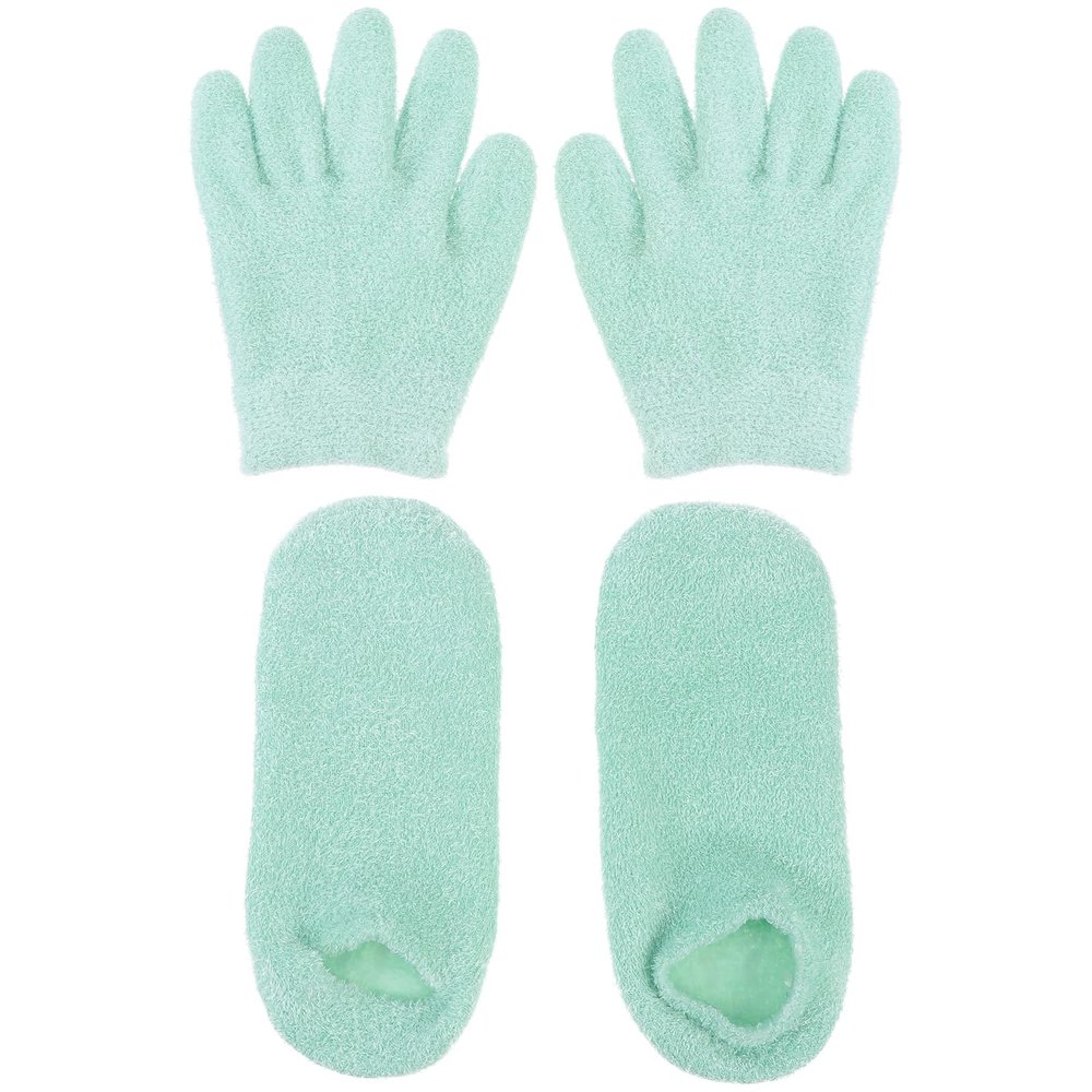 4Pcs gel foot mask gloves moisturizing booties fabric sock moisturizing spa gloves dry feet socks dry skin socks for feet heel Gel Glove dryness foot socks women's vegetable gel