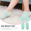 4Pcs gel foot mask gloves moisturizing booties fabric sock moisturizing spa gloves dry feet socks dry skin socks for feet heel Gel Glove dryness foot socks women's vegetable gel view 3