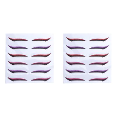 12 Pairs Glitter Eyeliner Winged Eyeliner Stickers Pink Tape Eyeliner Tape Strips Makeup Eyelid Tape Reusable Eyeliner Pencil Double Eyelid Stickers Eyes Woman Eye Patch