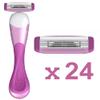ShaveMOB 3-Blade Women's Razor Kit (Flex Head Handle + 24 Refills) - The Practical Shaving Kit view 2