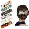 6Pcs French Twist Magic Donut Bun Maker and Hair Shaper - Reusable Hairstyle Cloth Clips for Women (Floral B) view 1