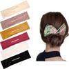 6Pcs Oversized French Twist Hair Bun Maker, Reusable Donut Shaper Cloth Clip for Women's Hairstyles (Solid A) view 1