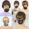 6Pcs French Twist Hair Bun Maker for Women, Cloth Magic Clip Hairstyle Shaper DIY Reusable Hair Ties (Dots C) view 3