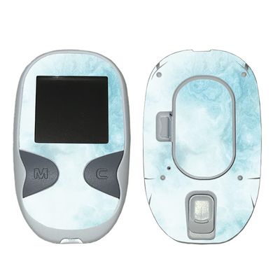 MightySkins Glossy Glitter Skin Compatible with Care Touch Glucose Meter - Blue Marble | Protective, Durable High-Gloss Glitter Finish | Easy to Apply | Made in The USA