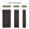 HSPJHTM Dark Brown Hair Extension Clip in Hair Extensions for Women Halloween hair extentions 22" Synthetic Hair Extension 5PCS Long Straight Natural Thick Hair Pieces for Girls Full Head view 3