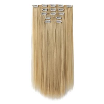 HSPJHTM Blonde Hair Extensions Clip in Hair Extension for Women Halloween 5 Pieces 22" Synthetic Long Straight Natural Thick Blond Hair Pieces for Girls Cheap Full Head